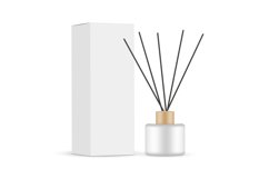 Reed Diffuser Bottle With Black Aroma Sticks, Paper Box Product Image 1