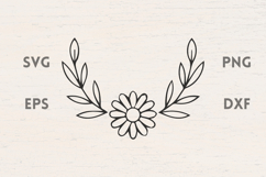 Flower and laurel SVG Product Image 1