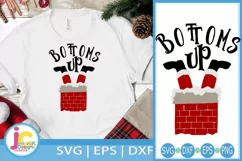 Santa in chimney svg - Santa Bottoms Up SVG, Christmas SVG Product Image 1