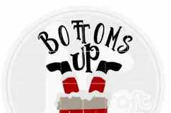 Santa in chimney svg - Santa Bottoms Up SVG, Christmas SVG Product Image 3