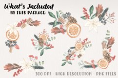 Christmas Joy Festive Watercolor 8 Bouquets Pine Foliage Product Image 4