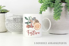 Christmas Joy Festive Watercolor 8 Bouquets Pine Foliage Product Image 2