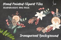 Christmas Joy Festive Watercolor 8 Bouquets Pine Foliage Product Image 3