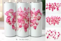 Dried Tropical Petals 20 OZ Tumbler|Herbarium Tumbler Wrap Product Image 1