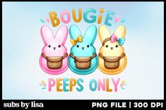 Easter Bougie Peeps Only Sublimation Design Product Image 1