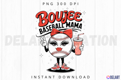 Boujee Baseball mama Sublimation PNG Product Image 1