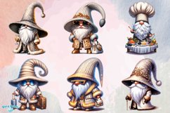 Boujee Gnome Watercolor Clipart - 24 Variations Product Image 3