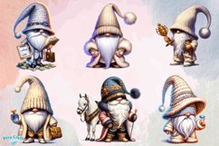 Boujee Gnome Watercolor Clipart - 24 Variations Product Image 5