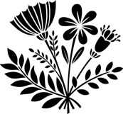 Wildflower Bouquet SVG Bundle: Black Line Floral Cut Files Product Image 3