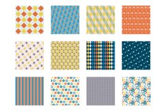 Bouquet of Colorful Flowers Digital Papers, Vector Patterns Product Image 3