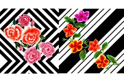 Bouquet of flower on black stripes Product Image 5