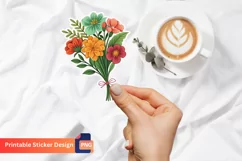 Bouquet of flowers Sticker, Floral Bouquet Sticker Product Image 1