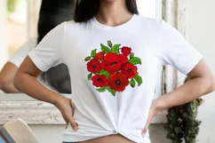 Bouquet of poppies sticker. SVG Product Image 2