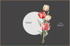 Bouquet of watercolor tulips| Spring flowers png| tulips png Product Image 2