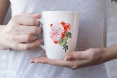 Watercolor roses flowers clipart, flowers Sublimation Product Image 3