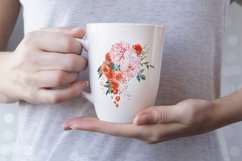 Watercolor roses flowers clipart, flowers Sublimation Product Image 4