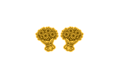 Bouquet Earrings, Studs, Lapel Pin, Badge Laser Cut SVG Product Image 2