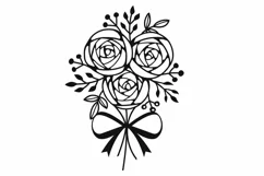 Bouquet svg, bouquet of flowers template, bouquet dxf, SVG Product Image 2