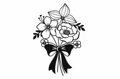 Bouquet svg, bouquet of flowers template, bouquet dxf, SVG Product Image 4