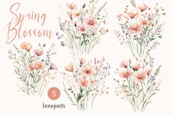 Watercolor Wild Flowers Bouquets - Watercolor Floral Product Image 2