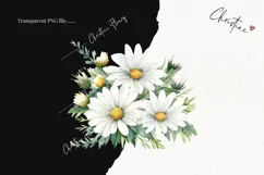 Watercolor Daisy Clipart | Watercolor Flower PNG Product Image 2