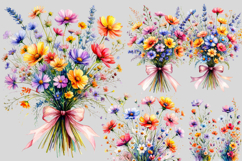 Wildflowers Clipart Bundle | Watercolor Floral Elements Product Image 2