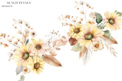 Watercolor Sunflower Floral Clipart Product Image 2