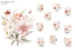 Watercolor Wedding Floral Clipart Set Product Image 2