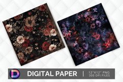 Bouquets in the Dark Digital Paper Product Image 1