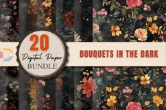 Bouquets in the Dark Digital Paper Bundle Product Image 1