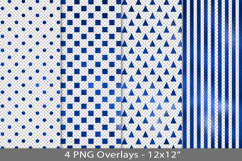 Blue foil seamless pattern overlay, PNG Product Image 1