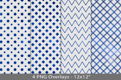 Blue foil seamless pattern overlay, PNG Product Image 1