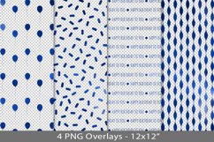 Blue foil seamless pattern overlay, PNG Product Image 1