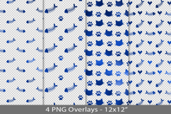 Blue foil seamless pattern overlay, PNG Product Image 1