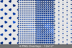 Blue foil seamless pattern overlay, PNG Product Image 1