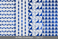 Blue foil seamless pattern overlay, PNG Product Image 1