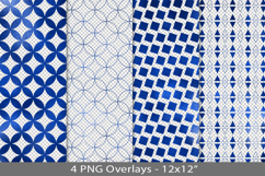 Blue foil seamless pattern overlay, PNG Product Image 1