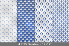 Blue foil seamless pattern overlay, PNG Product Image 1