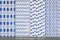 Blue foil seamless pattern overlay, PNG Product Image 1