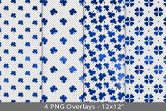 Blue foil seamless pattern overlay, PNG Product Image 1