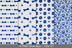Blue foil seamless pattern overlay, PNG Product Image 1
