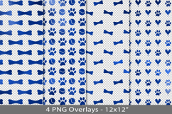 Blue foil seamless pattern overlay, PNG Product Image 1