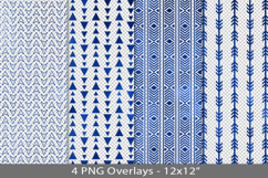 Blue foil seamless pattern overlay, PNG Product Image 1