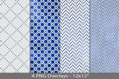 Blue foil seamless pattern overlay, PNG Product Image 1