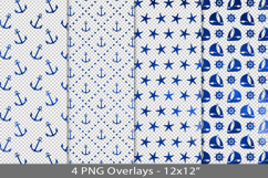Blue foil seamless pattern overlay, PNG Product Image 1