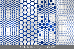 Blue foil seamless pattern overlay, PNG Product Image 1