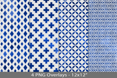 Blue foil seamless pattern overlay, PNG Product Image 1