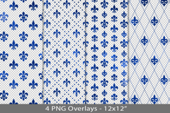 Blue foil seamless pattern overlay, PNG Product Image 1