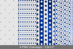 Blue foil seamless pattern overlay, PNG Product Image 1