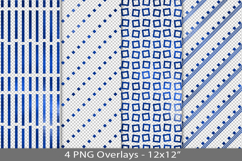 Blue foil seamless pattern overlay, PNG Product Image 1